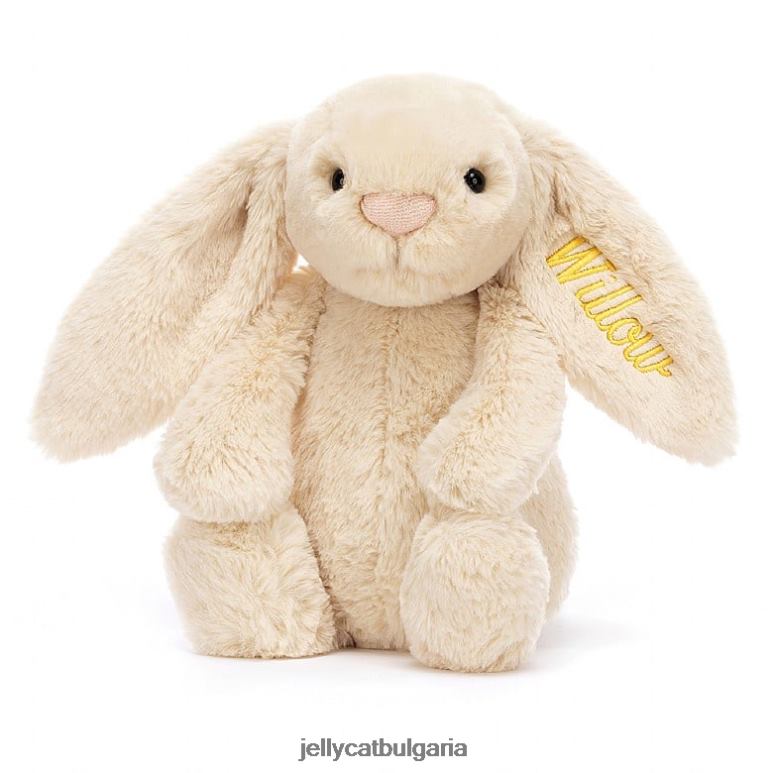 персонализирано срамежливо луксозно зайче върба средно бежово Jellycat играчка ZZR40237