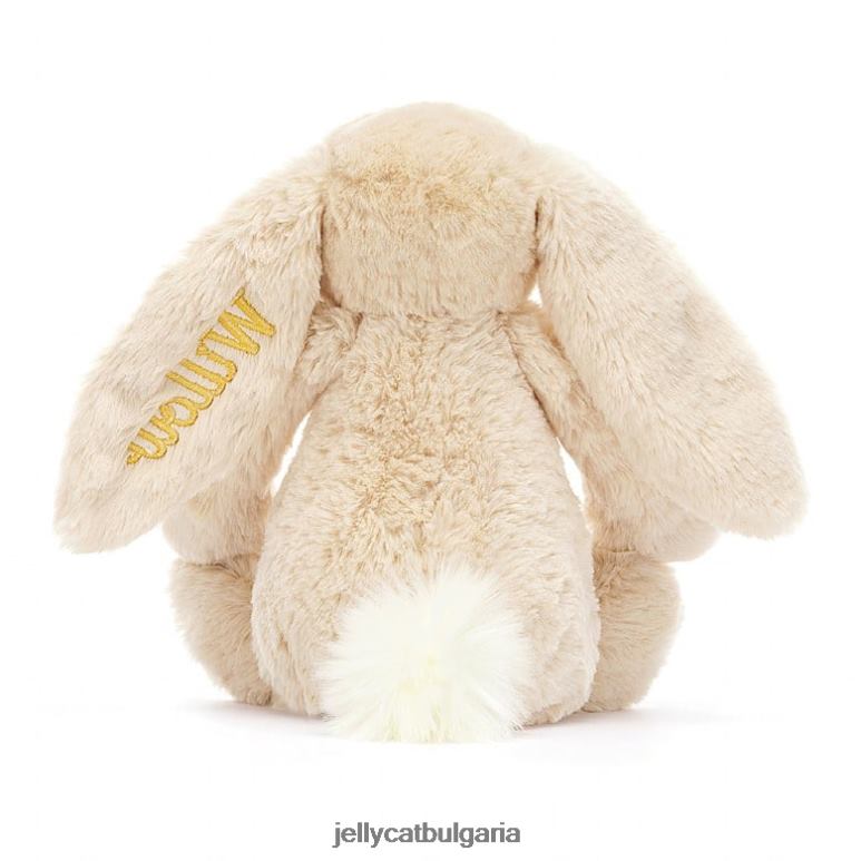 персонализирано срамежливо луксозно зайче върба средно бежово Jellycat играчка ZZR40237