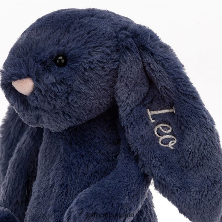 персонализирано срамежливо зайче средно синьо Jellycat играчка ZZR40242