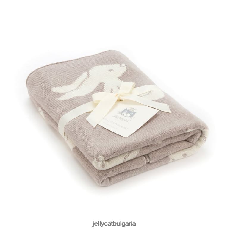 срамежливо зайче одеяло бежово Jellycat играчка ZZR40342