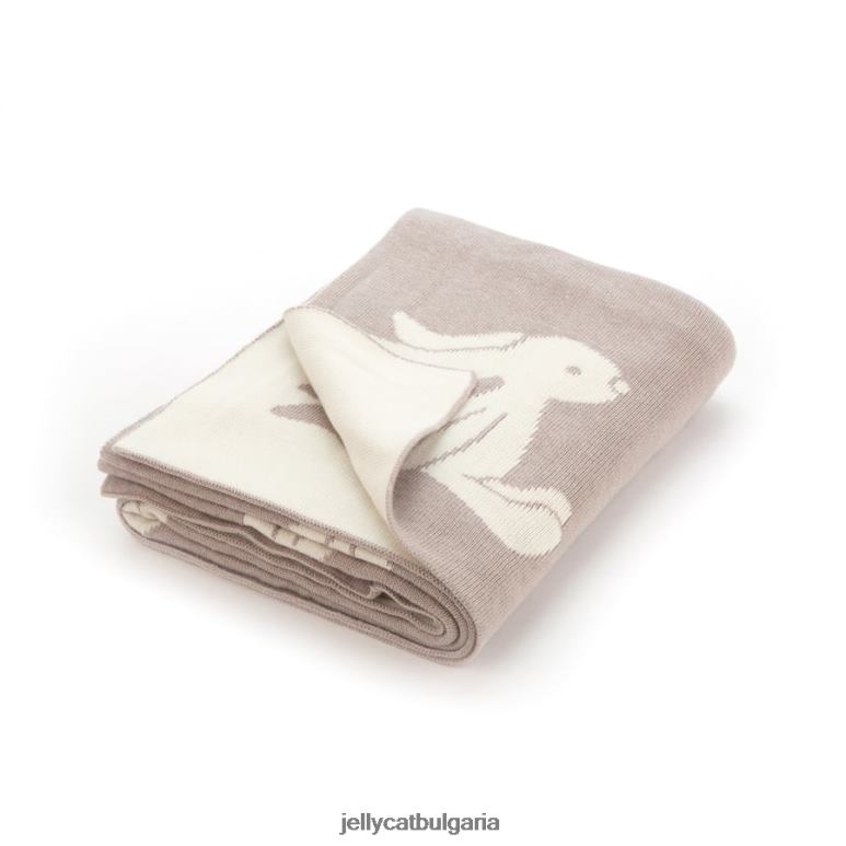 срамежливо зайче одеяло бежово Jellycat играчка ZZR40342