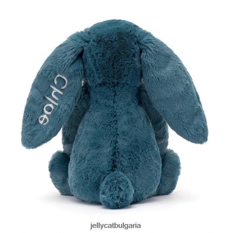 персонализирано срамежливо минерално синьо зайче средно колбалтово синьо Jellycat играчка ZZR40346