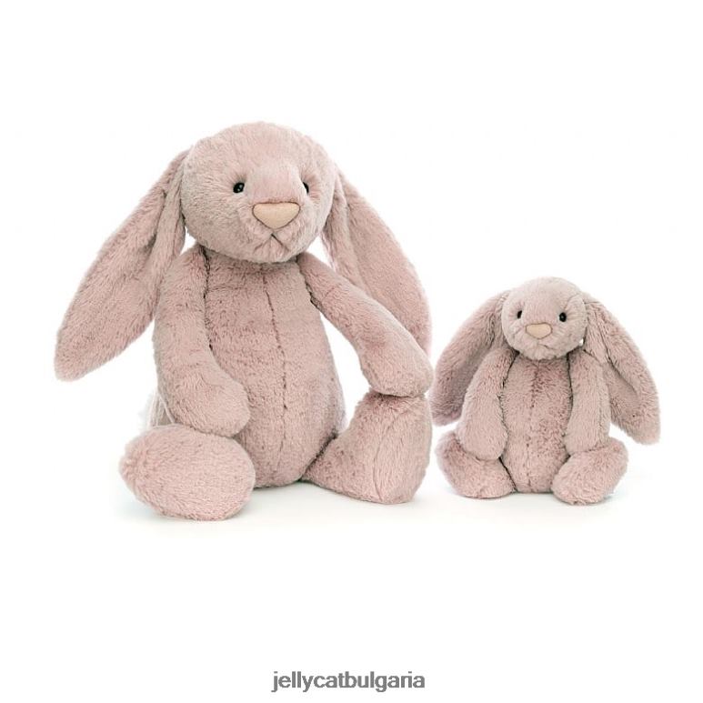 срамежливо луксозно зайче розово розово Jellycat играчка ZZR40359