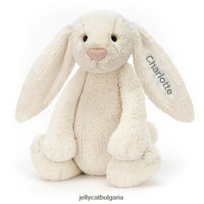 персонализирано срамежливо зайче огромен крем Jellycat играчка ZZR40454
