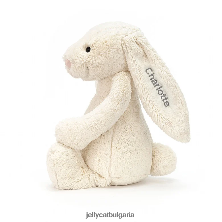 персонализирано срамежливо зайче огромен крем Jellycat играчка ZZR40454