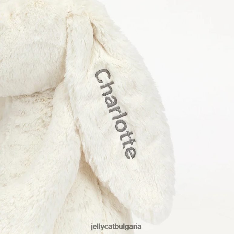 персонализирано срамежливо зайче огромен крем Jellycat играчка ZZR40454