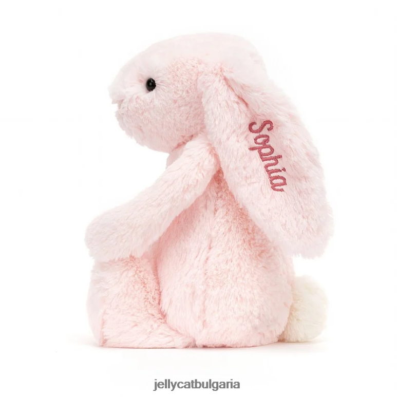 персонализирано срамежливо розово зайче средно бебешко розово Jellycat играчка ZZR4048
