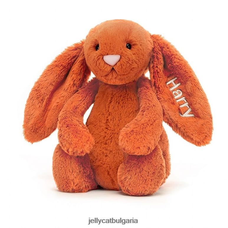 персонализирано срамежливо мандариново зайче средно оранжево Jellycat играчка ZZR40502