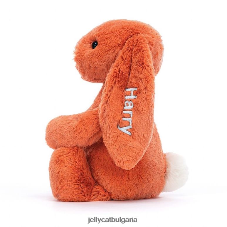 персонализирано срамежливо мандариново зайче средно оранжево Jellycat играчка ZZR40502