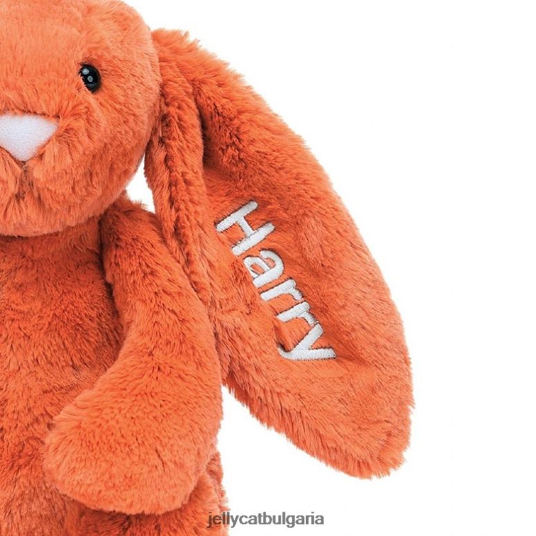 персонализирано срамежливо мандариново зайче средно оранжево Jellycat играчка ZZR40502