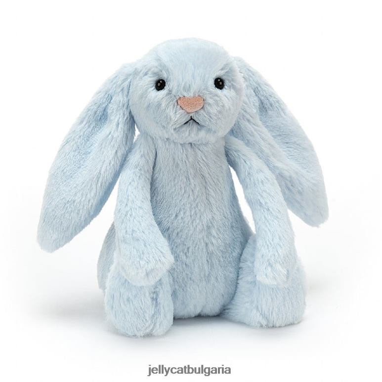 срамежливо зайче дрънкалка синя Jellycat играчка ZZR40744