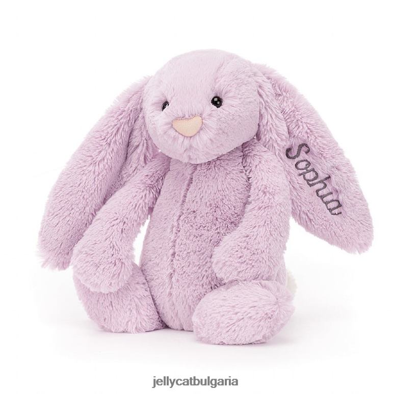персонализирано срамежливо зайче средно лилаво Jellycat играчка ZZR4092