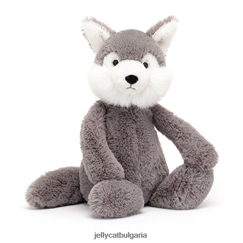 срамежлив вълк сиво и бяло Jellycat играчка ZZR40179