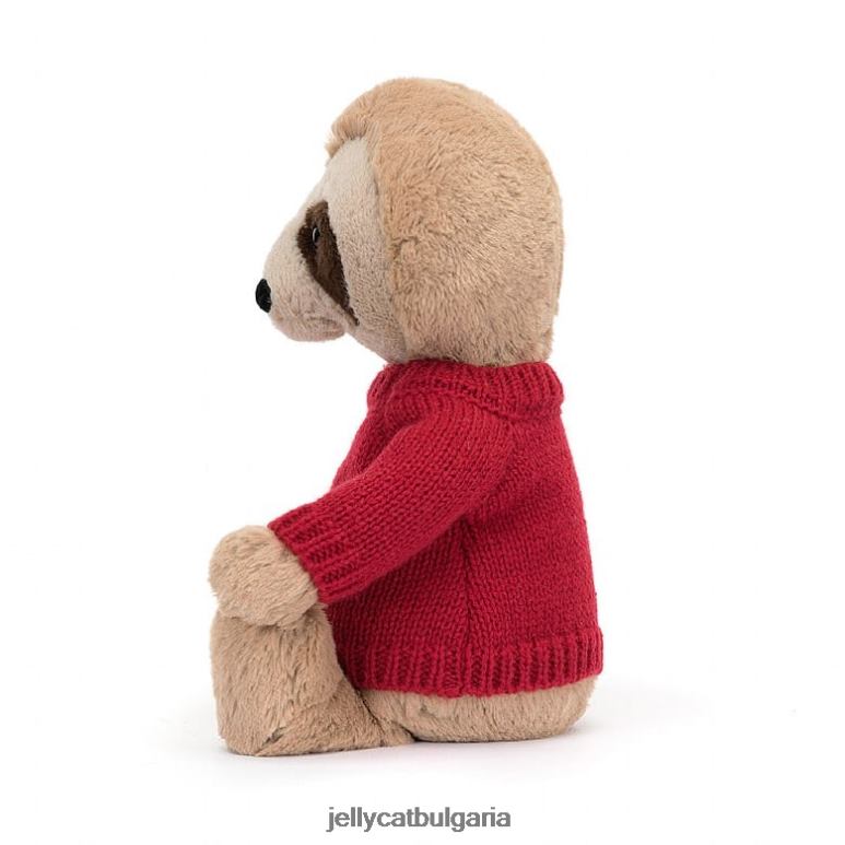 срамежлив ленивец с персонализиран червен загар Jellycat играчка ZZR40205