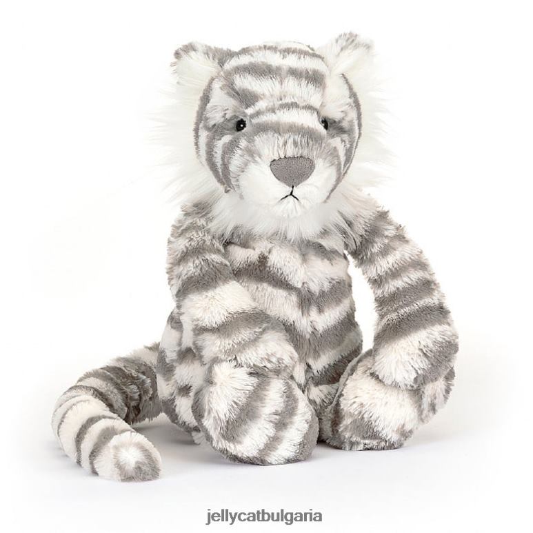 срамежлив снежен тигър сиво и бяло Jellycat играчка ZZR40609