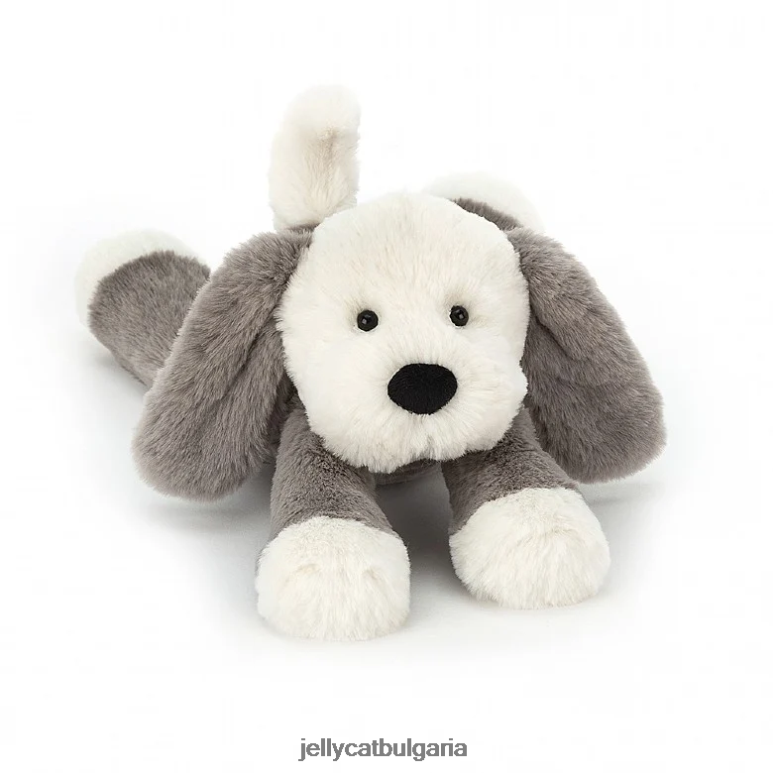 петно ​​кученце сиво и бяло Jellycat играчка ZZR40260