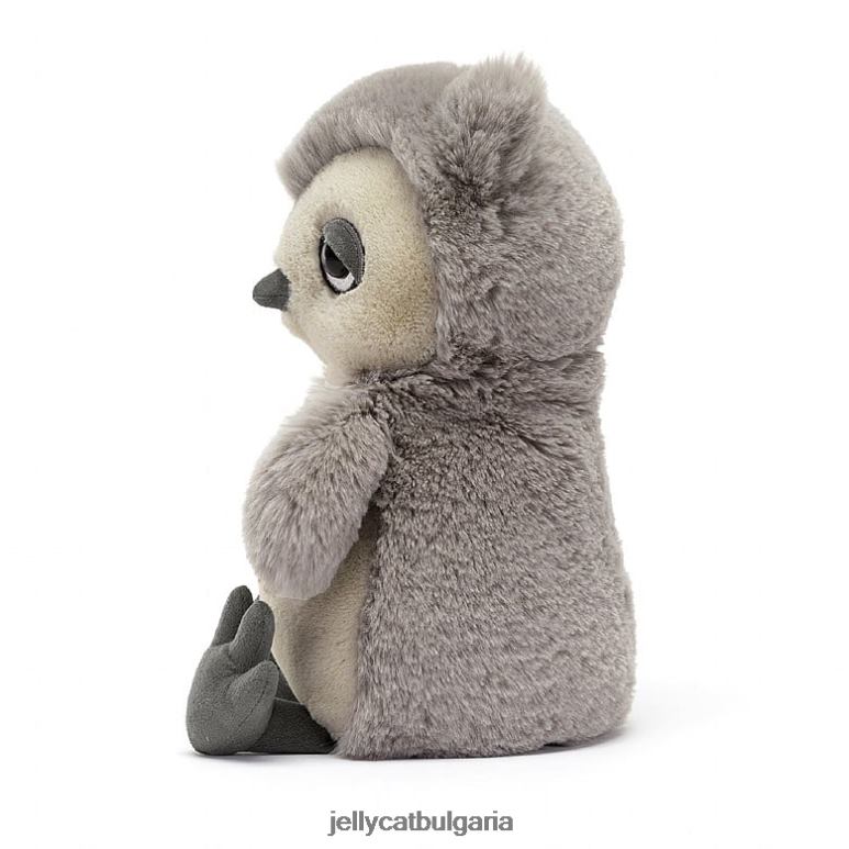 дремеща сова сиво и бяло Jellycat играчка ZZR40494