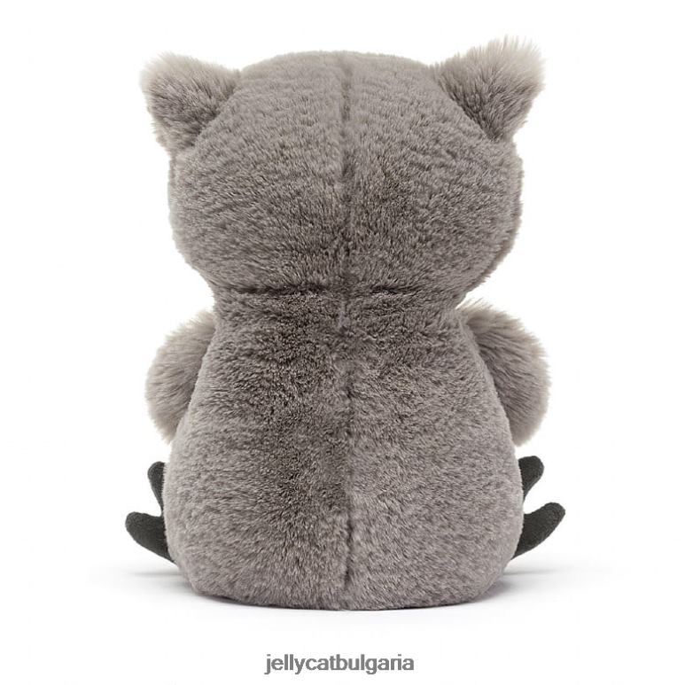 дремеща сова сиво и бяло Jellycat играчка ZZR40494