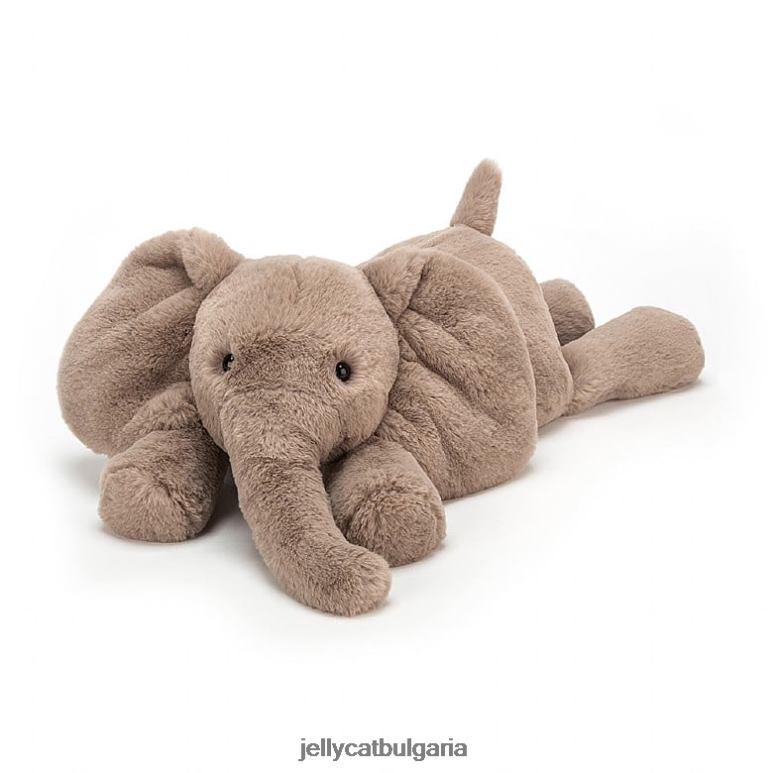 размазване на слонско сиво Jellycat играчка ZZR409