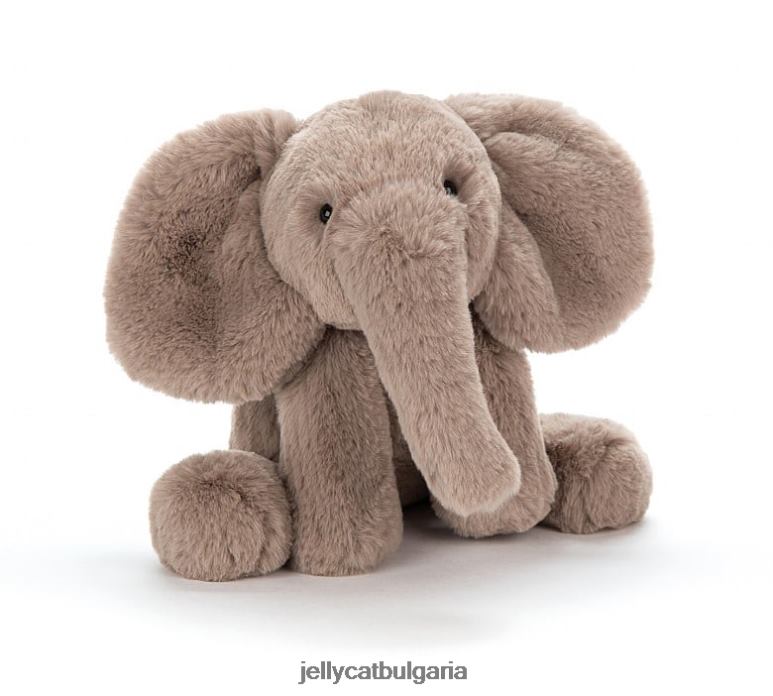 размазване на слонско сиво Jellycat играчка ZZR409