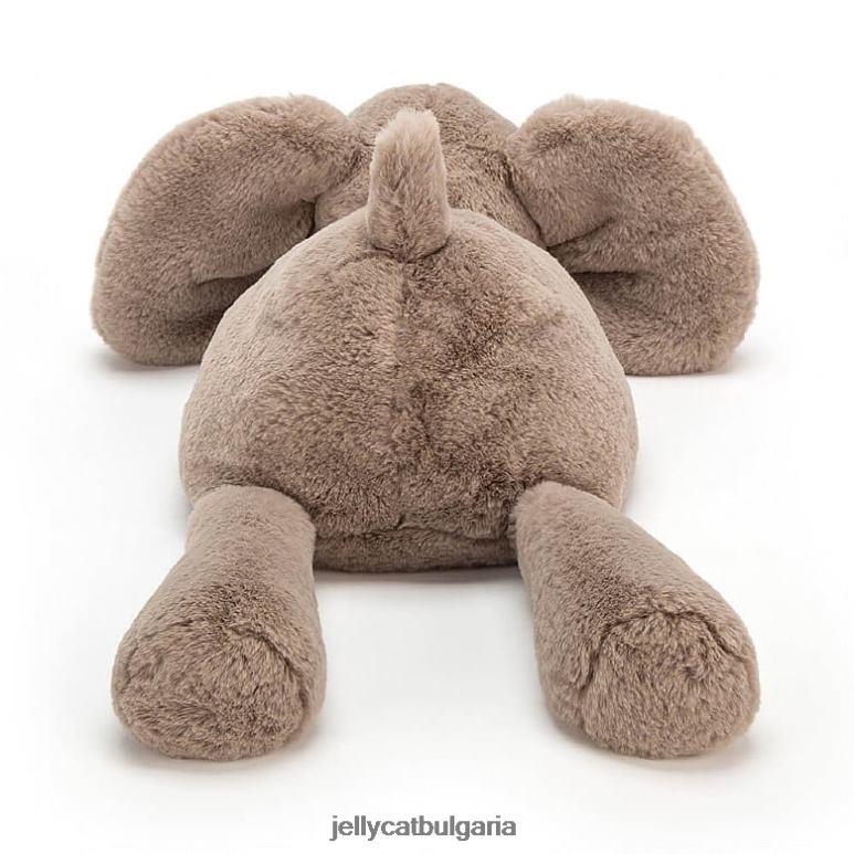 размазване на слонско сиво Jellycat играчка ZZR409