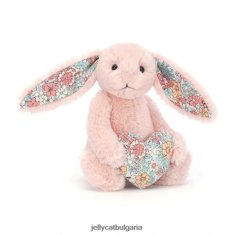 цвят сърце руж зайче праскова Jellycat играчка ZZR40337