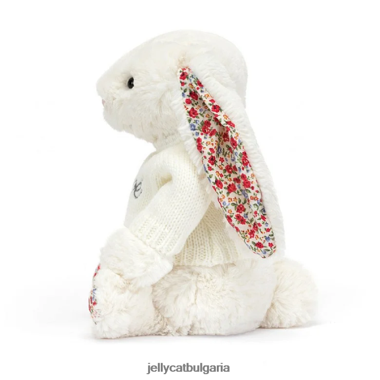 цъфтящо зайче с персонализиран крем за джъмпър Jellycat играчка ZZR40594