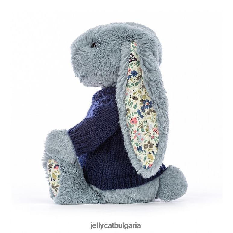 blossom dusky с персонализиран тъмносин пуловер Jellycat играчка ZZR40436
