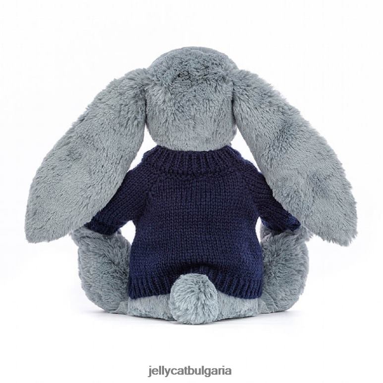 blossom dusky с персонализиран тъмносин пуловер Jellycat играчка ZZR40436