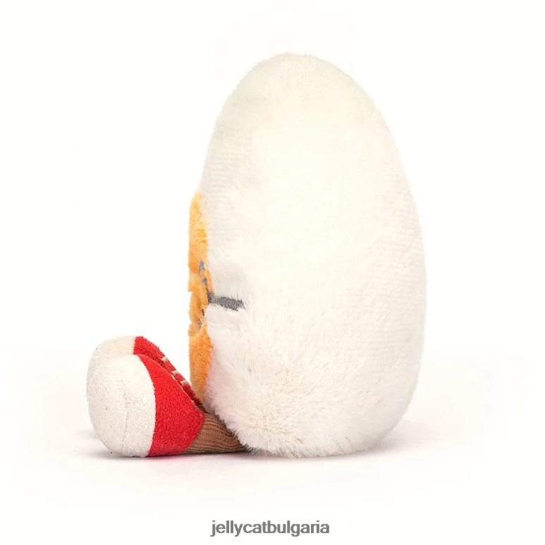 забавно варено яйце шик бяло и жълто Jellycat играчка ZZR4055
