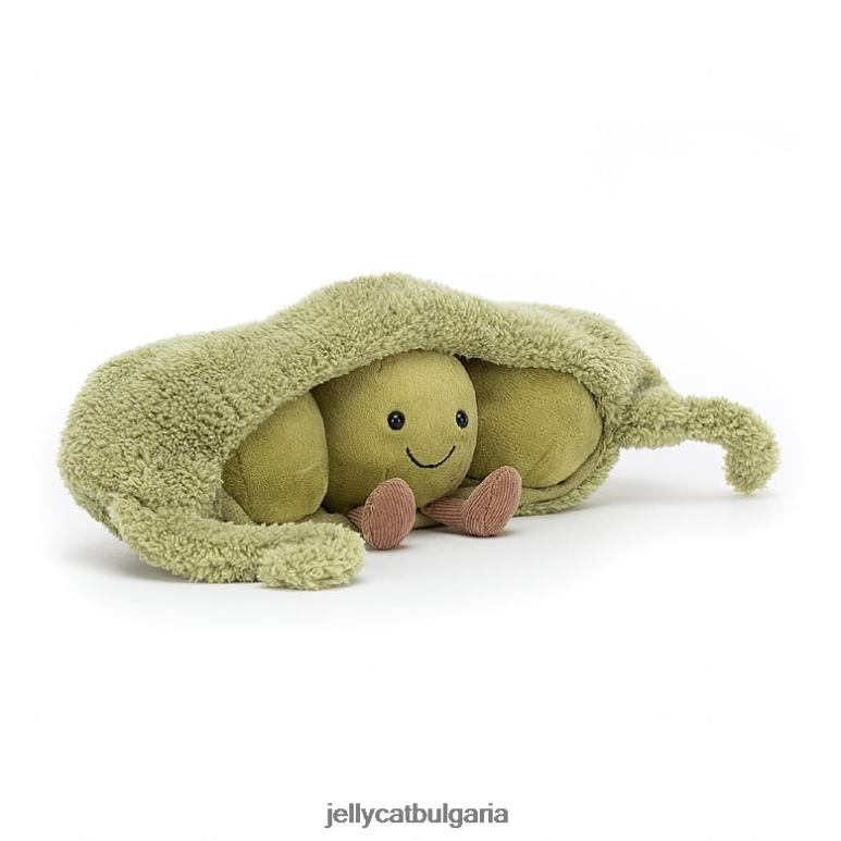 забавен грах в зелена шушулка Jellycat играчка ZZR40590