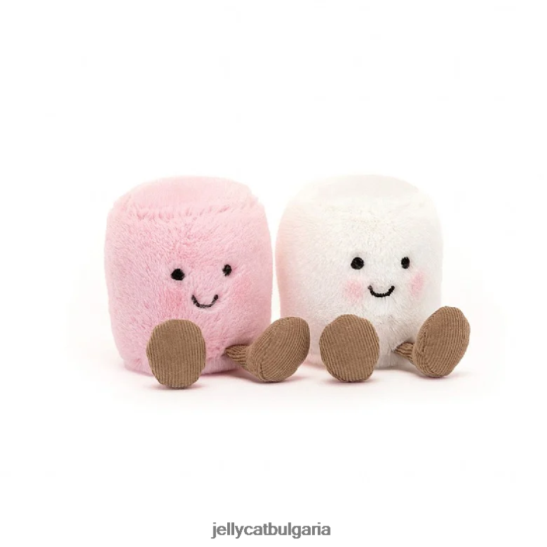 забавни розови и бели маршмелоу многоцветни Jellycat играчка ZZR40603