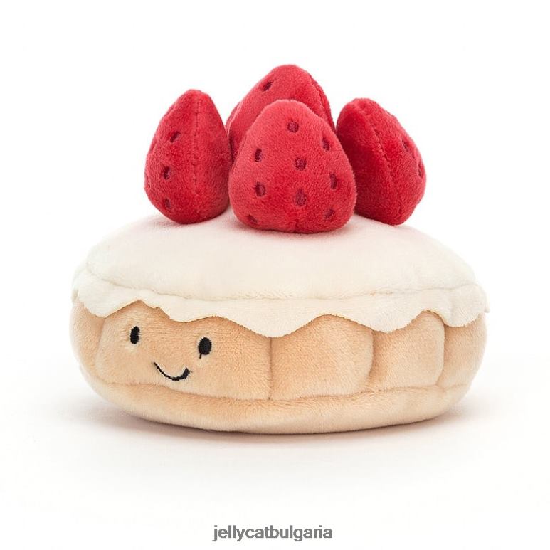 красива сладкарница tarte aux fraises многоцветна Jellycat играчка ZZR4026