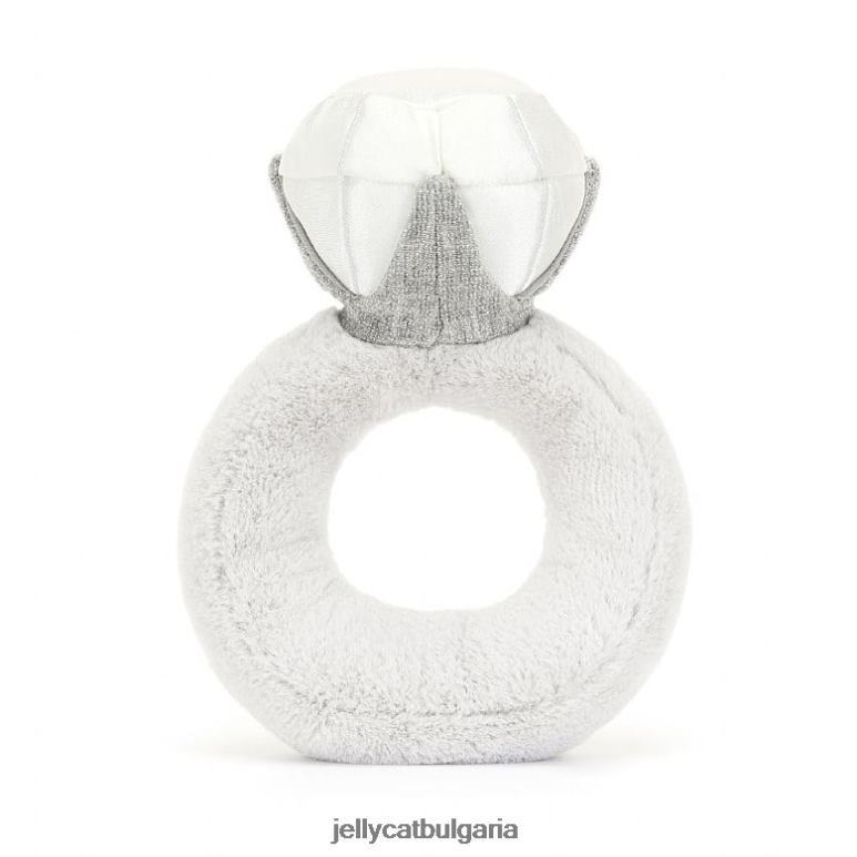 забавен диамантен пръстен сив Jellycat играчка ZZR40535